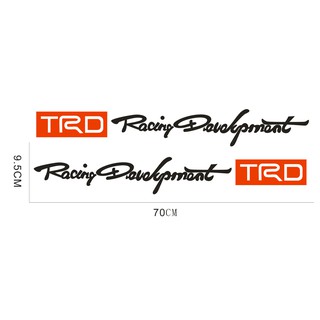 สติกเกอร์ ลาย TRD Racing สำหรับตกแต่งรถยนต์ Toyota 2 ชิ้น