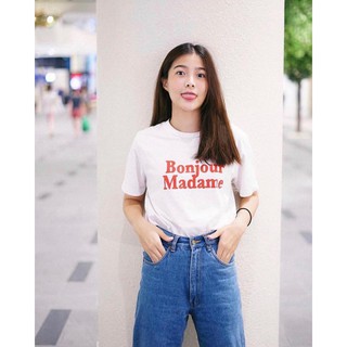 HAY.OFFICAIL เสื้อยืดสกรีนลาย Bonjour madame.