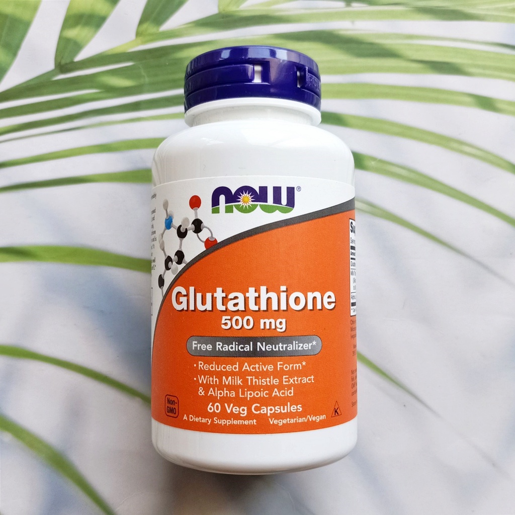 กลูตาไธโอน Glutathione 500 mg 60 Veg Capsules (Now Foods®)
