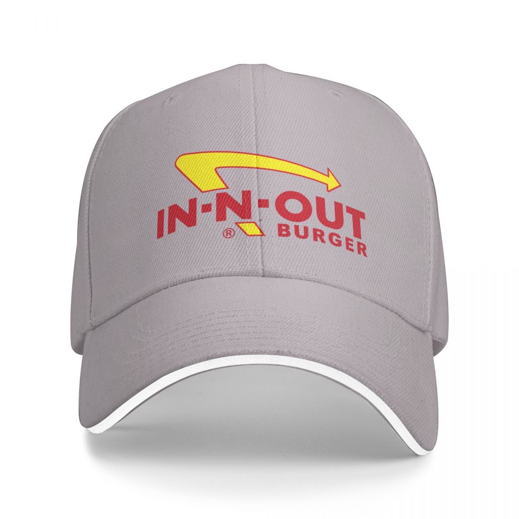 มีจําหน่าย In-N-Out Burger โลโก้เบสบอลหมวกผู้ชายผู้หญิงแฟชั่นหมวกโพลีเอสเตอร์ Unisex Snapback กีฬากล