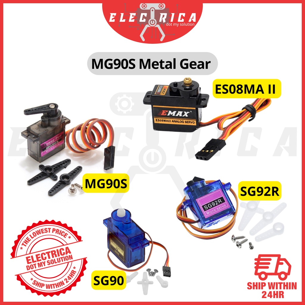 เซอร์โวมอเตอร์ 9g SG90 MG90S SG92R ES08MA II เครื่องทดสอบเซอร์โว ESC