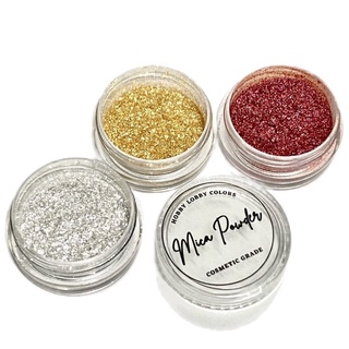 ผงชิมเมอร์ สำหรับผสมเครื่องอาง บรรจุตลับ 5ml มี 3 สี - Shimmer Mica Powder Cosmetic Grade #White Pearl Sparkle Mica