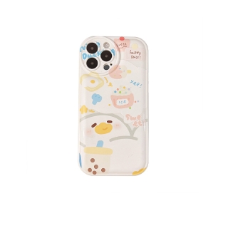 เคสโทรศัพท์มือถือ ซิลิโคนนิ่ม tpu ลายเป็ดน่ารัก สําหรับ iphone 11 12 13 pro max mini XR XS 7 8 plus