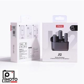 Ulanzi J12 Wireless Microphone สำหรับ Type C / Lightning ไมโครโฟนมินิสำหรับมือถือ Live Broadcast ได้