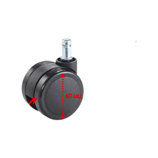 (ชุด 5 ลูก) ลูกล้อเก้าอี้ใหญ่ 60 มิล FittingsHub ล้อไนล่อนซิก แข็งแรง ทนทาน ลูกล้อเก้าอี้สำนักงาน ล้อเฟอร์นิเจอร์