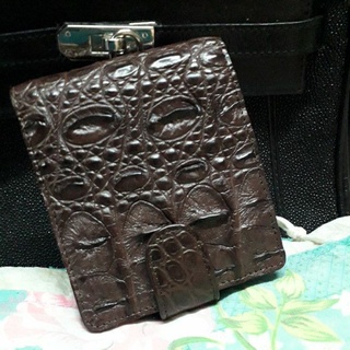 crocodile  brown  wallet กระเป๋าหนังจระเข้แท้