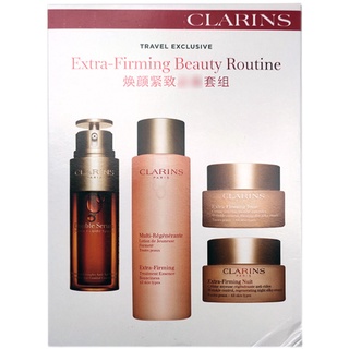 Clarins เอสเซนส์สารสกัดจากคู่ 50 มล. และน้ําสปริง 200 มล. และครีมบํารุงผิวหน้า 50 มล. และครีมกลางคืน 50 มล. 4 ชิ้น