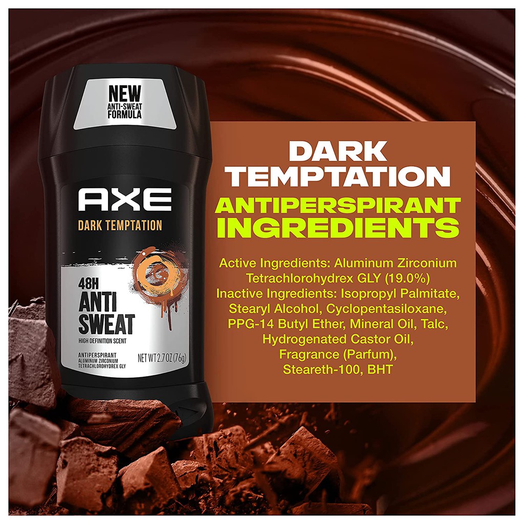 Axe® AXE Antiperspirant Deodorant Stick for Men, Dark Temptation 76g แอ๊กซ์ โรลออนสติ๊ก ระงับกลิ่นกายและลดเหงื่อ - รูปที่ 3