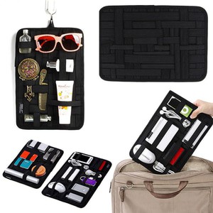 Grit-it Organizer สําหรับการเดินทาง 10 นิ้ว - Gadget Organizer - สีดํา