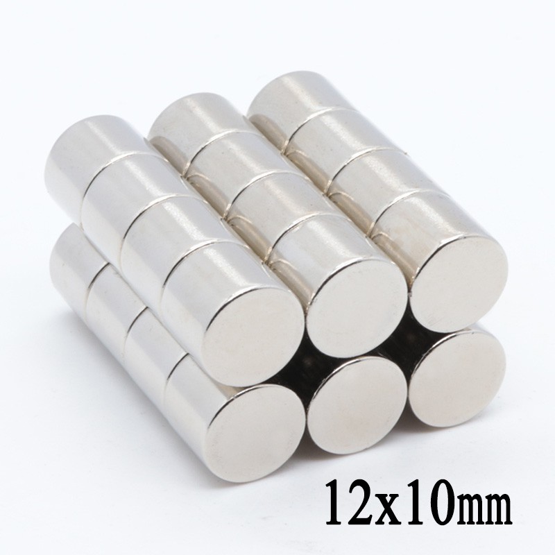 1ชิ้น แม่เหล็ก 12x10มิล Magnet Neodymium 12*10mm แม่เหล็กแรงสูงกลมแบน 12x10mm แม่เหล็กแรงสูง นีโอไดเมียม 12mm x 10mm