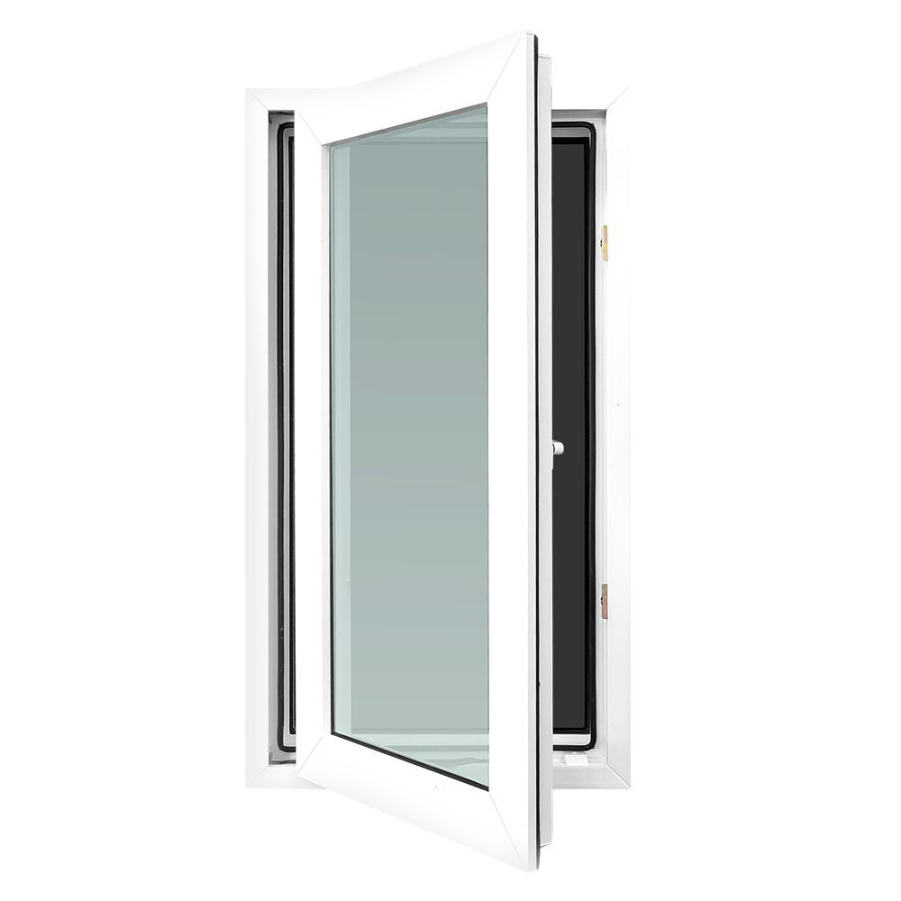SLIDE WINDOW UPVC AZLE 60X110CM WHITE หน้าต่างบานเปิด UPVC AZLE 60x110 ซม. สีขาว หน้าต่างบานเปิด หน้าต่างและวงกบ ประตูแล