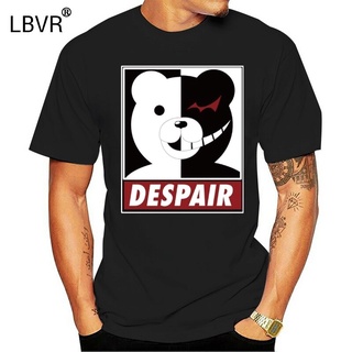 เสื้อยืดแฟชั่น ลายตลก Danganronpa Monokuma Despair สีขาว สีดํา สําหรับผู้ชายS-5XL