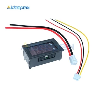 โวลต์มิเตอร์แอมมิเตอร์ดิจิทัล DC 100V 10A 50A 100A หน้าจอ LED ขนาดเล็ก 0.28 นิ้ว