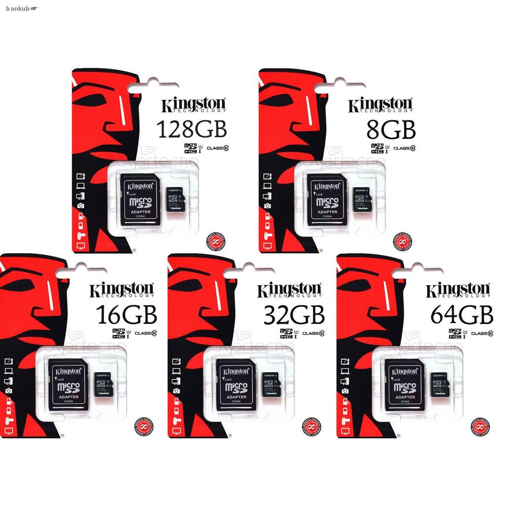 bankub☛Kingston Memory Card Micro SD SDHC 128GB Class 10 ของแท้ 4GB 8GB