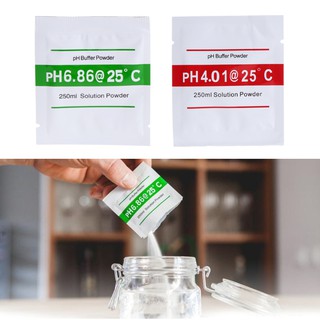 4 Pcs PH Buffer Solution Powder PH For Test Meter Measure Calibration 4.01 6.86