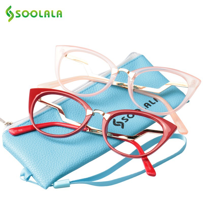 Soolala Cateye ผู้ชาย ผู้หญิง แว่นอ่านหนังสือ บันไดที่ไม่ซ้ํากัน ตาแมว สายตายาว แว่นอ่านหนังสือ สายตาสั้น
