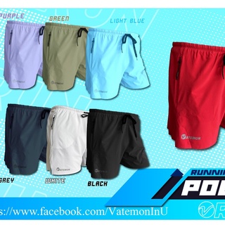 VATEMON กางเกงวิ่งขาสั้น รุ่น POCKET RUN SHORT