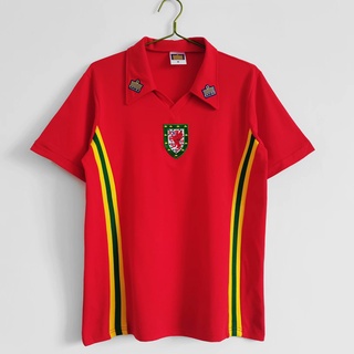 เสื้อกีฬาแขนสั้น ลายทีมชาติฟุตบอล 1976-79 Season Wales ชุดเหย้า