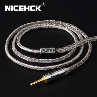 NICEHCK C16-4 16 Core Silver Plated Cable 3.5mm/2.5mm/4.4mm Plug Earphone Upgrade Cable With MMCX/2Pin/QDC/NX7 Pin Earphone Upgrade Cable For C12 ZSX ZSN PRO ZS10 PRO V90 TFZ NX7 Pro DB3 F3 BL-03