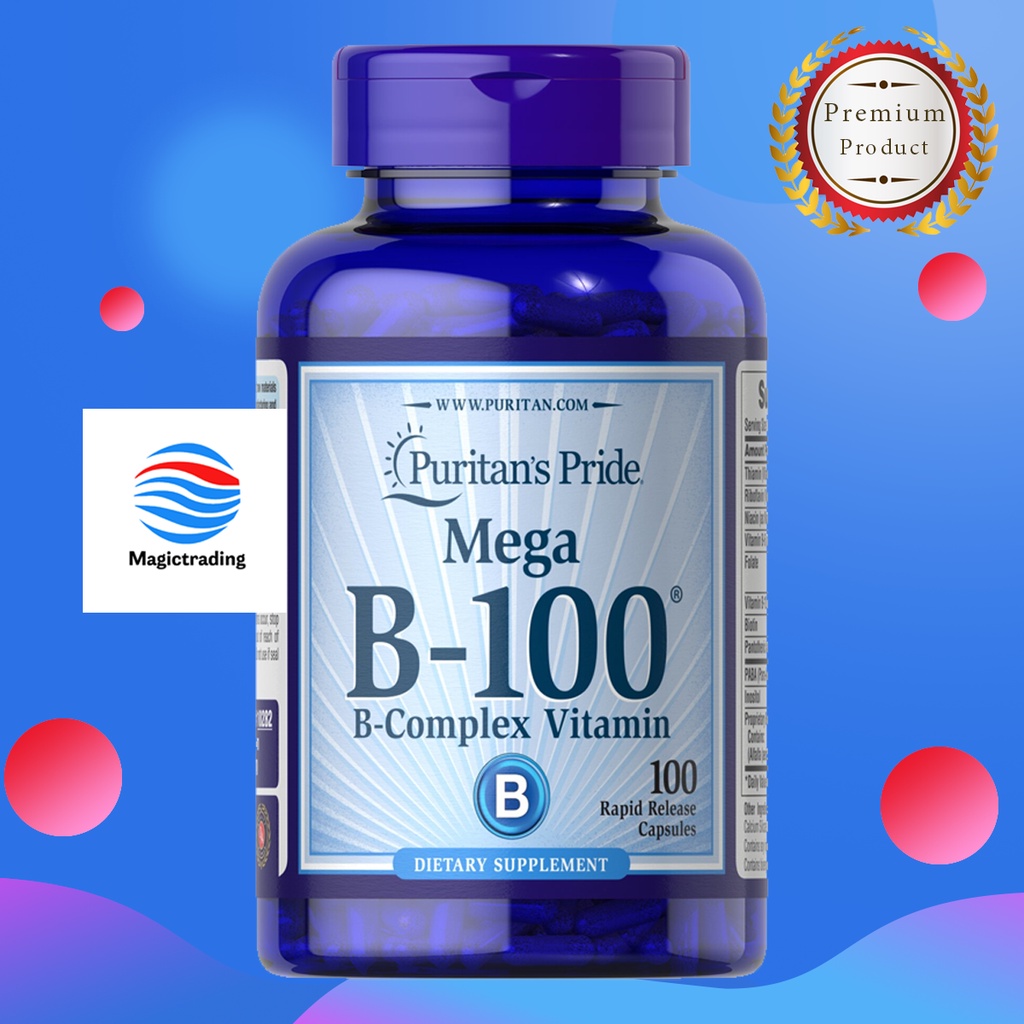 Puritan's Pride Vitamin B-100 Complex / 100 Capsules