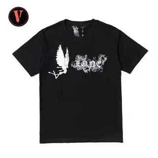 [S-5XL] Vlone thrasher เสื้อยืด คอกลม ผ้าฝ้าย พิมพ์ลาย แฟชั่นสําหรับผู้หญิง ใหม่