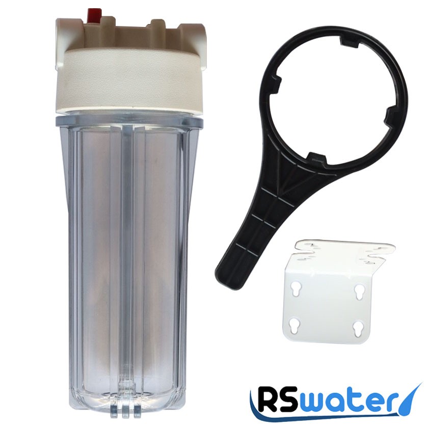 กระบอกกรองน้ำ เฮ้าส์ซิ่ง 10 นิ้ว Housing ขนาดฟิตติ้ง 3/4 นิ้ว(6 หุน)