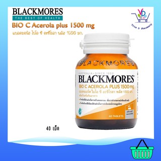 Blackmores Bio C Acerola Plus 1500mg แบลคมอร์ส ไบโอ ซี อะเซโรล่า พลัส 40เม็ด