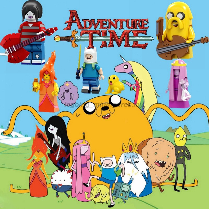 ของเล่นตัวต่อฟิกเกอร์ Adventure Time with Finn and Jake ขนาดเล็ก เข้ากันได้กับขา ของขวัญวันเกิด สําหรับเด็ก