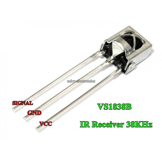 (2ตัว) VS1838B , ตัวรับรีโมท IR Receiver 38KHz (รหัสสินค้า M01395)