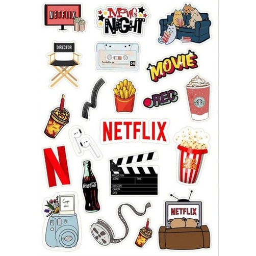 Hp Netflix ความงามสติ๊กเกอร์แพ็คสําหรับแล็ปท็อปโทรศัพท์มือถือชุดสติ๊กเกอร์บันทึกที่กําหนดเอง