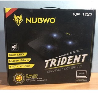 NUBWO Cooler Pad NF100 Trident (3 Fan) Black พัดลมระบายความร้อนโน๊ตบุ๊ค