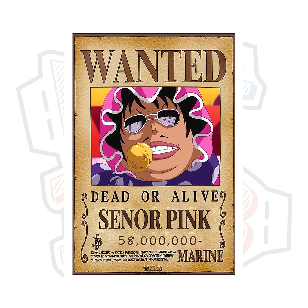 โปสเตอร์ Senor Pink Wanted - วันพีช