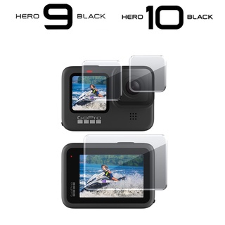 TELESIN GoPro 9 10 ฟิล์มกันรอย เลนส์ + จอ GOPRO HERO 9 10 2.5D 9H Protective film Lens + LCD Screen Action Camera