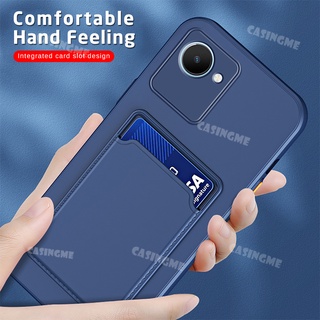 เคสโทรศัพท์มือถือ ซิลิโคนนิ่ม TPU ทรงสี่เหลี่ยม พร้อมช่องใส่บัตร สําหรับ Realme C30s Narzo50i Prime C30 C 30 4G 2022 RMX3581 Narzo 50i Prime