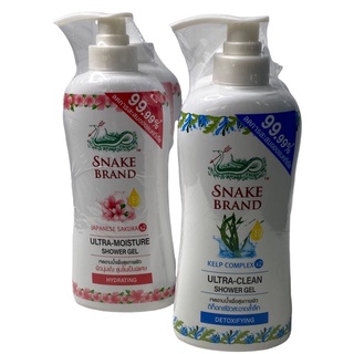 เจลอาบน้ำ ตรางู Snake Brand Shower Gel สูตรใหม่ รุ่นหัวปั๊ม 450ml เลือกสูตรที่ต้องการ 1SET/จำนวน 2 แพค,บรรจ 4 ขวด 1800ml