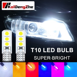 หลอดไฟ T10 Bulb W5W LED 6ดวงซิลิโคนสําหรับติดป้ายทะเบียนรถยนต์ Super Bright 194168 อุปกรณ์เสริมรถยนต์ไฟ LED อุปกรณ์เสริมรถยนต์