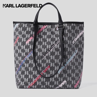 KARL LAGERFELD K/MONOGRAM DENIM TOTE WITH FUTURE LOGO 225W3046 กระเป๋าสะพายข้าง