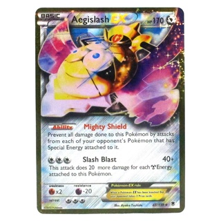 Aegislash EX Card กิลการ์ด 65/119 Pokemon Card Gold Flash Light (Glossy) ภาษาอังกฤษ