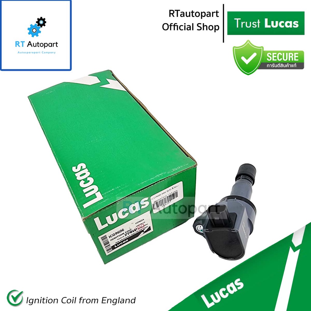 Lucas คอยล์จุดระเบิด Honda Civic FB ปี12-16 เครื่อง1.8 HRV ปี15-21  / คอยล์หัวเทียน คอยล์ ICG9606
