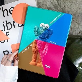 Kaws Sesame Street for เคสไอแพด   air /3/4/5   mini 1/3/5 เคส   pro 11 10.2 gen 7/8/9 Airbag tri-fold pen slot case