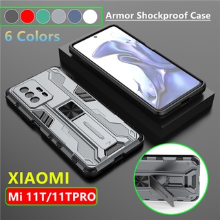 เคสโทรศัพท์ เคสแข็ง หุ่นยนต์ เคสไฮบริด เคสกันกระแทก xiaomi 11T 11Tpro Case Armor Stlye TPU Soft Rubber Bracket Cover For MI 11t pro Phone Case