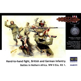 ฟิกเกอร์โมเดล Master Box Model 1/35 MB3592 Hand-to-hand fight, British and German Infantry. Battles in Northern