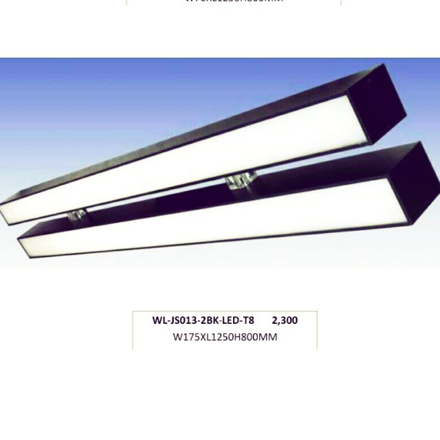 โคม T bar แบบคู่ บอดี้ดำใส่หลอดT8 LED งานสเปก โครงหนา แถมสายสลิง ฟรี ถูกที่สุด