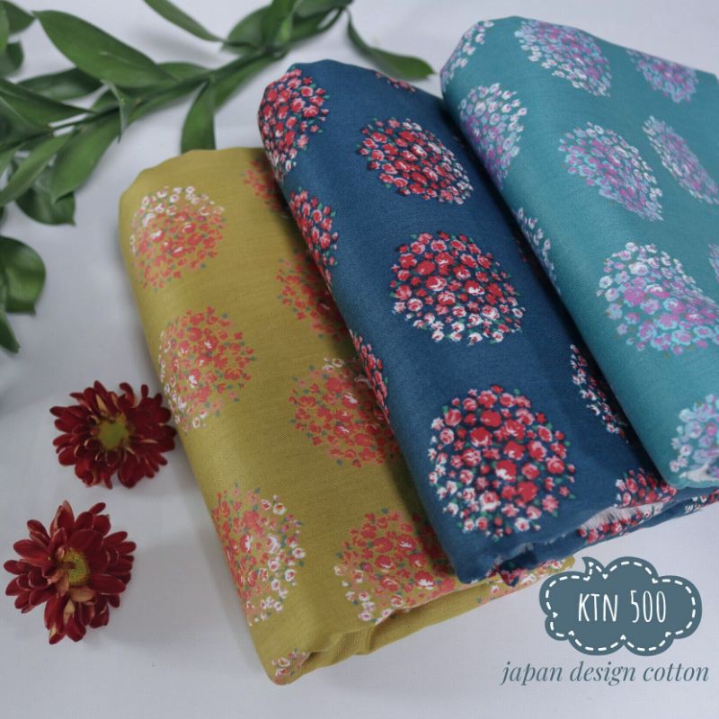 KATUN [KTN 500] ผ้าคอตตอน Japan Design - กว้าง 1.50 - ราคาต่อ 0.5 ม.