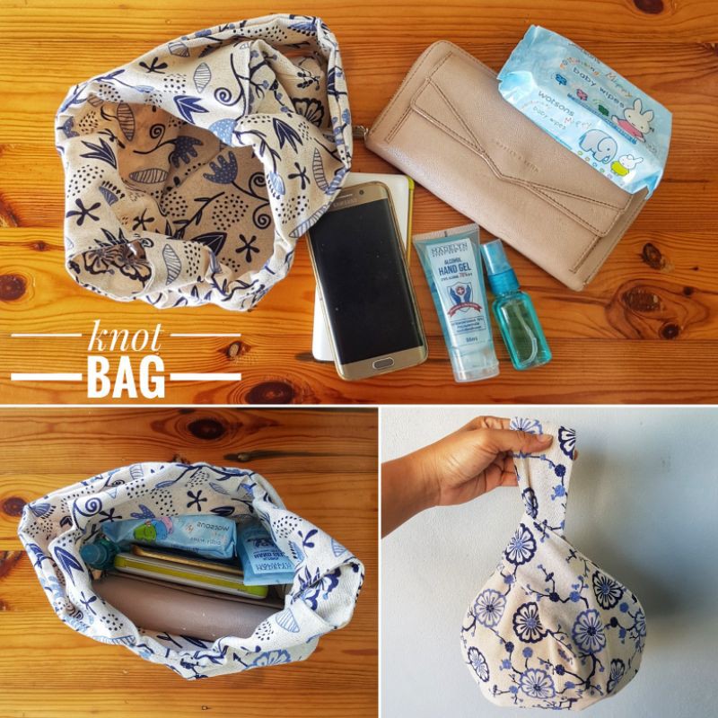 Japanese Knot Bag กระเป๋าผ้าสไตล์ญี่ปุ่น ใช้ได้ 2 ด้าน