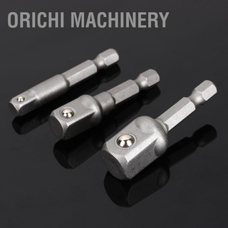 Orichi อะแดปเตอร์ซ็อกเก็ตเครื่องเจาะ 3 ชิ้น 1/4" 3/8" 1/2"