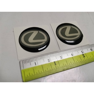 สติ๊กเกอร์เทเรซิ่นนูนอย่างดี logo LEXUS logo sticker ติดรถ แต่งรถ ติดดุมล้อ ติดพวงกุญแจ สติกเกอร์ กลม โลโก้ เล็กซัส