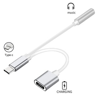 สายเคเบิ้ลUsb C สายสัญญาณเสียง 2 In 1 Type - C 3 . 5มม.