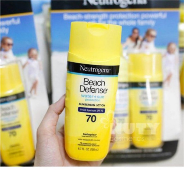 🔥พร้อมส่ง✨Neutrogena Beach Defense Sunscreen Lotion with Broad Spectrum SPF 70 Protection, 6.7 Ounce