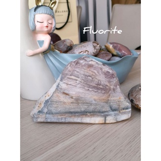 🌿 หินฟลูออไรต์ ทรงฟรีฟอร์ม ขัดเรียบ วางตั้งได้( Fluorite )